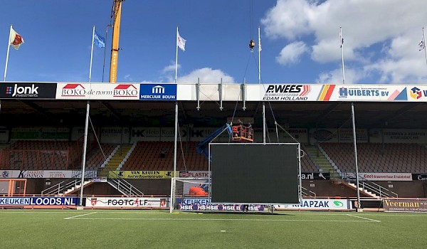 Achterconstructie videowalls FC Volendam