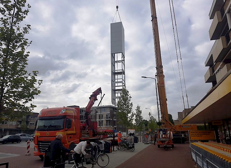 Liftschacht 51 appartementen Elst