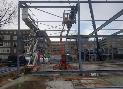 Nieuwbouw gymzaal Tijl Uilenspiegelschool Amsterdam